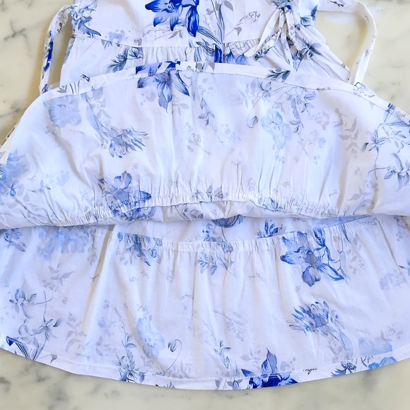 NWOT. Multi Color Floral Ruffle Dress with 3D Flowers, laces and Matching Hat. - Picture 6 of 8